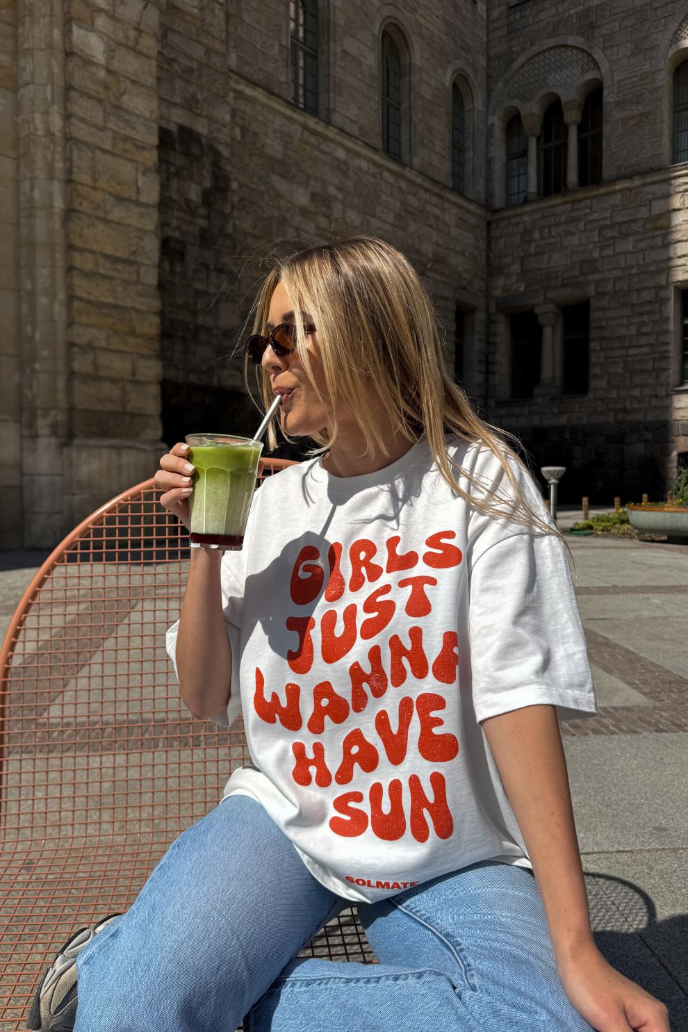 OVERSIZE TSHIRT - Girls Just Wanna Have Sun