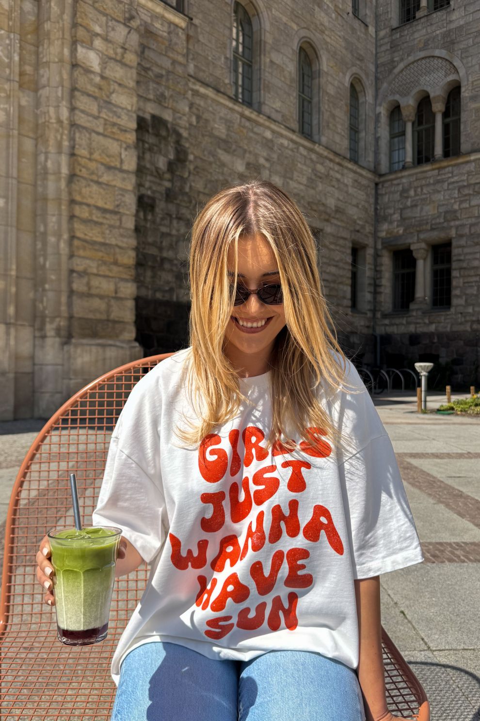 OVERSIZE TSHIRT - Girls Just Wanna Have Sun